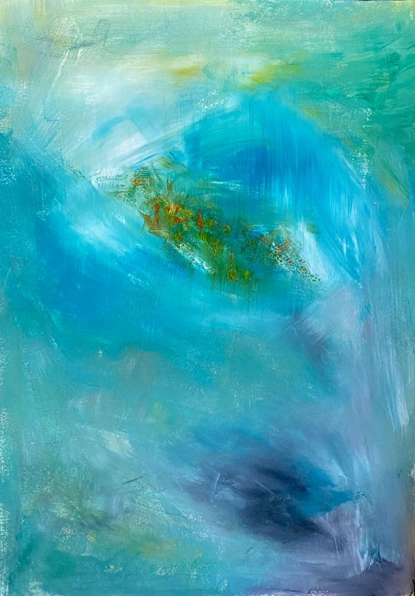 Christine Sparks, Gong Tormented Sea, A2 Acrylic, 2020