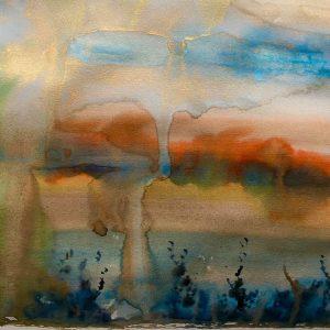 Christine Sparks, Machair, 25x25cm Watercolour, 2020