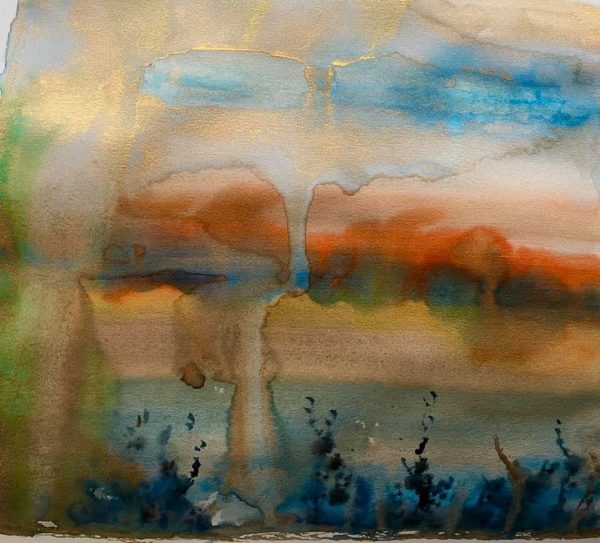 Christine Sparks, Machair, 25x25cm Watercolour, 2020